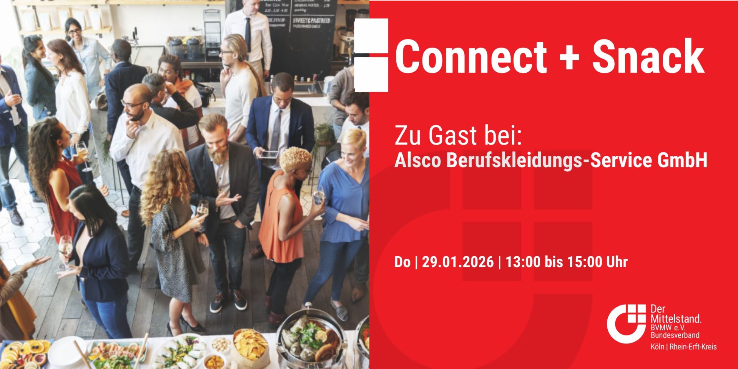 Header Connect + Snack bei Alsco Berufsbekleidungs-Service GmbH
