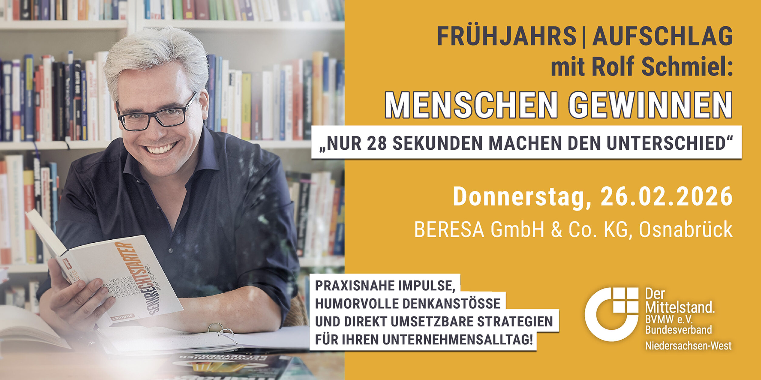 Header Frühjahrs | Aufschlag mit Rolf Schmiel: Menschen gewinnen