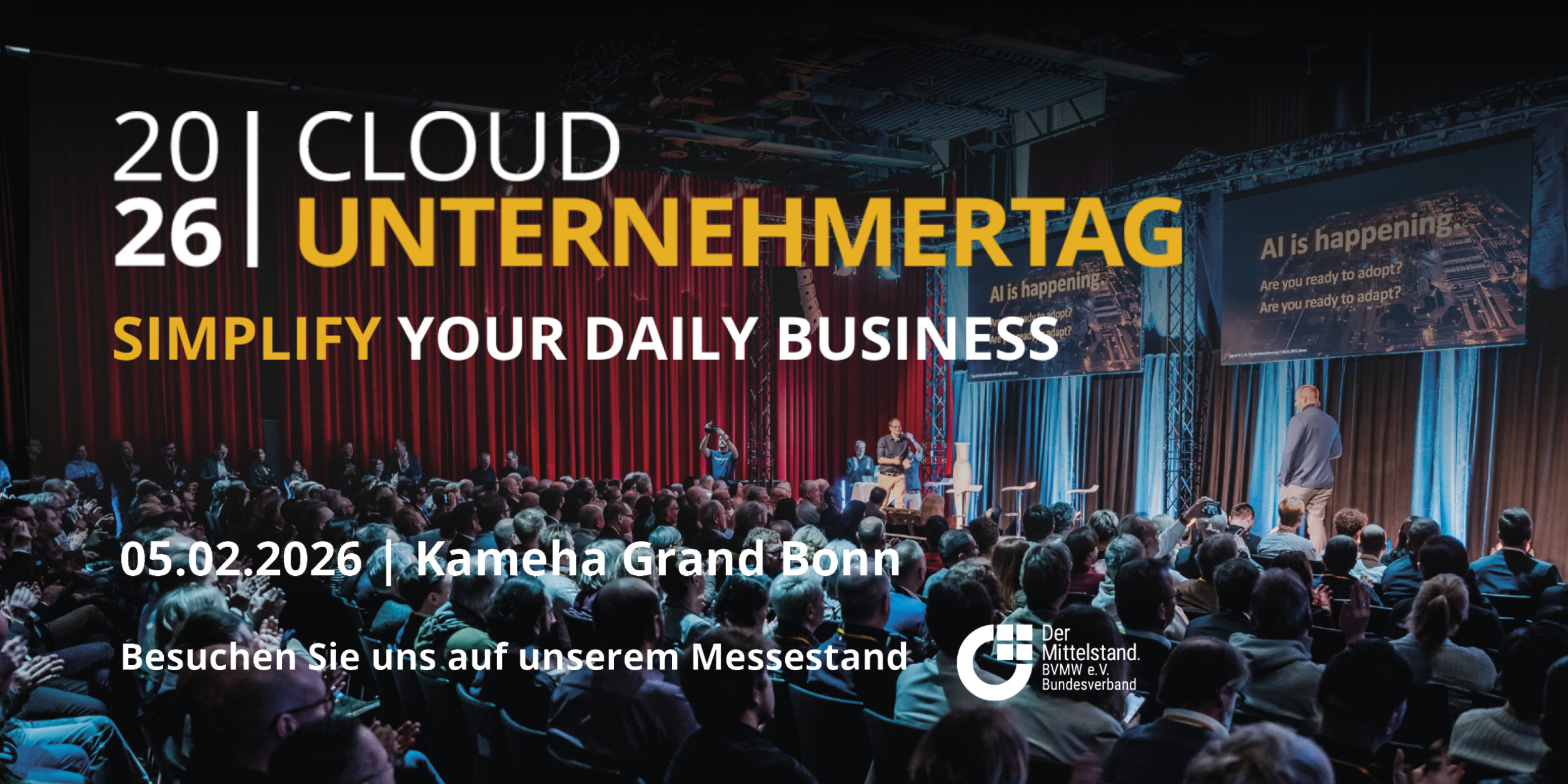Header Einladung zum Cloud Unternehmertag 2026 Machen statt warten: KI als Motor des Mittelstands