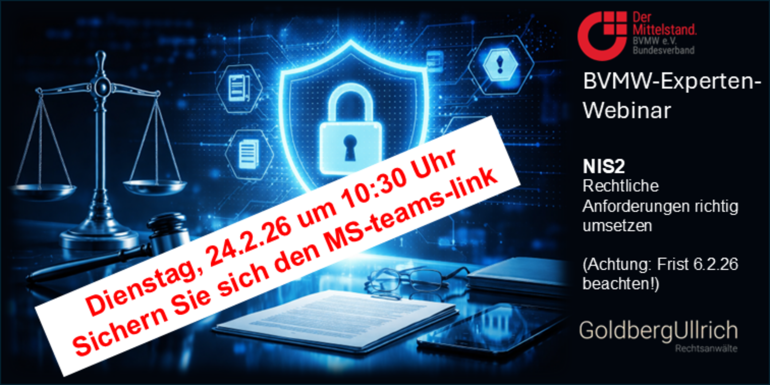 Header BVMW Experten-Webinar NIS2