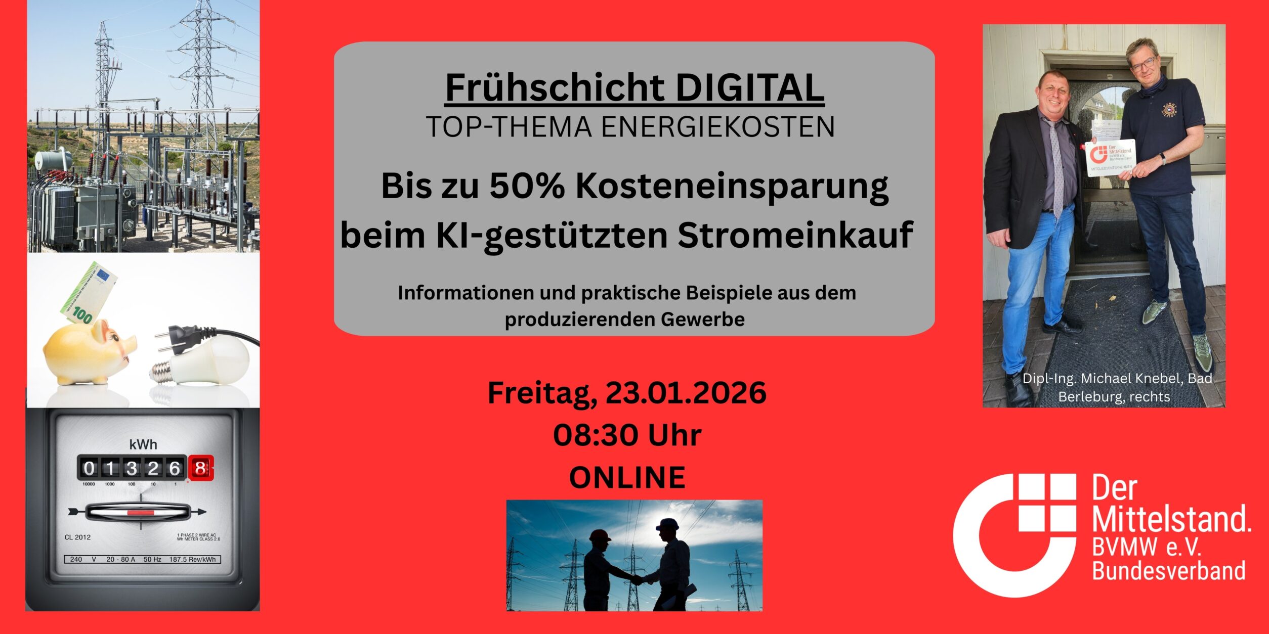 Header Frühschicht DIGITAL - Bis zu 50% Kosteneinsparung beim KI-gestützten Stromeinkauf