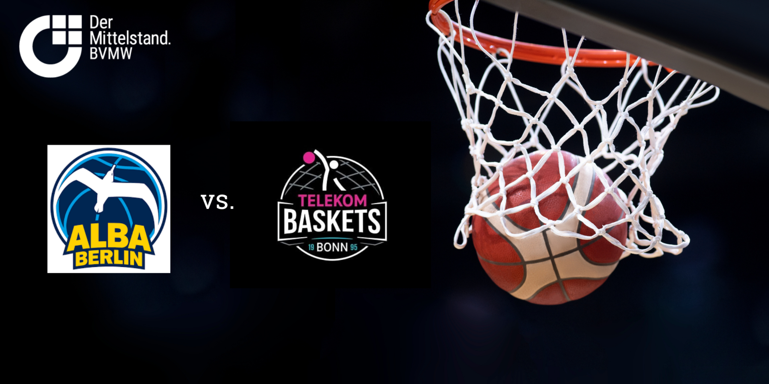 Header BVMW Exclusiv: ALBA Berlin vs. Telekom Baskets Bonn