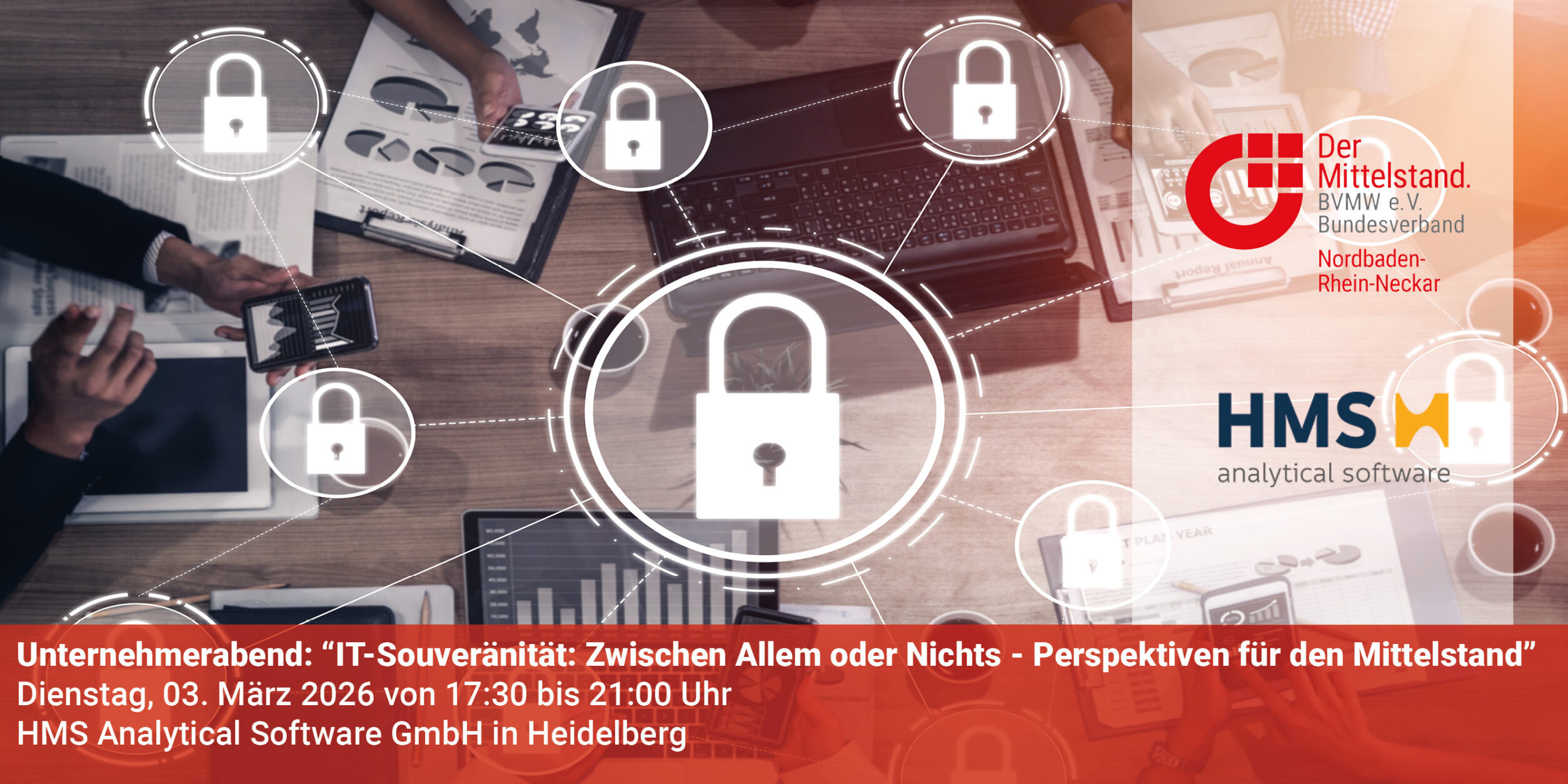 Header Unternehmerabend: IT-Souveränität – Zwischen Allem oder Nichts