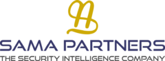 SAMA PARTNERS Logo Gelb Blau Grau