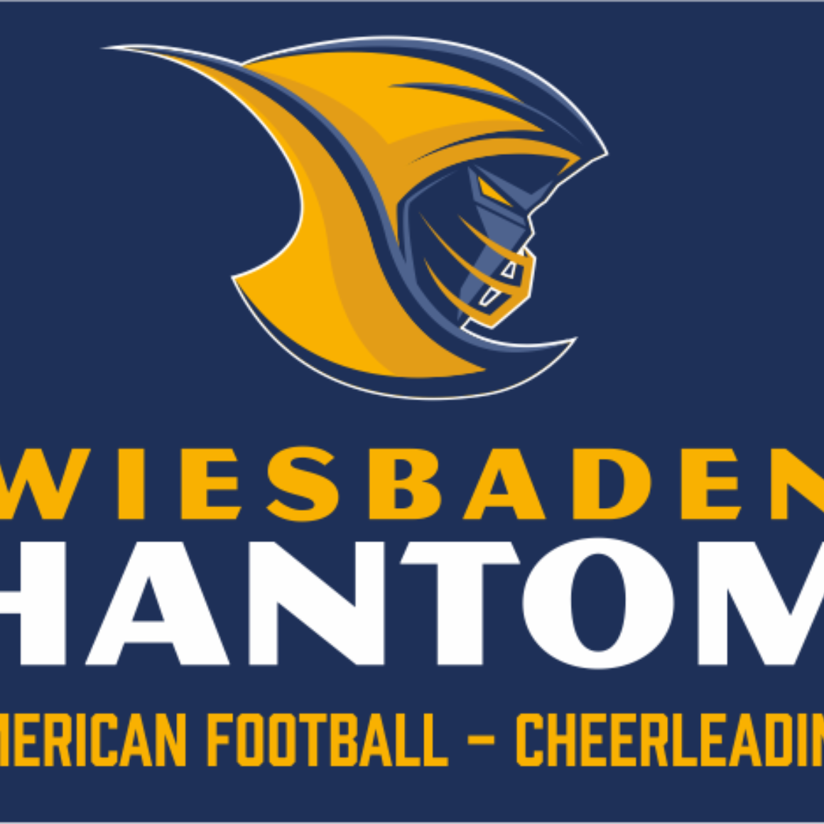 WP Wortbildmarke oben weiss HG blau 2022 football cheerleading