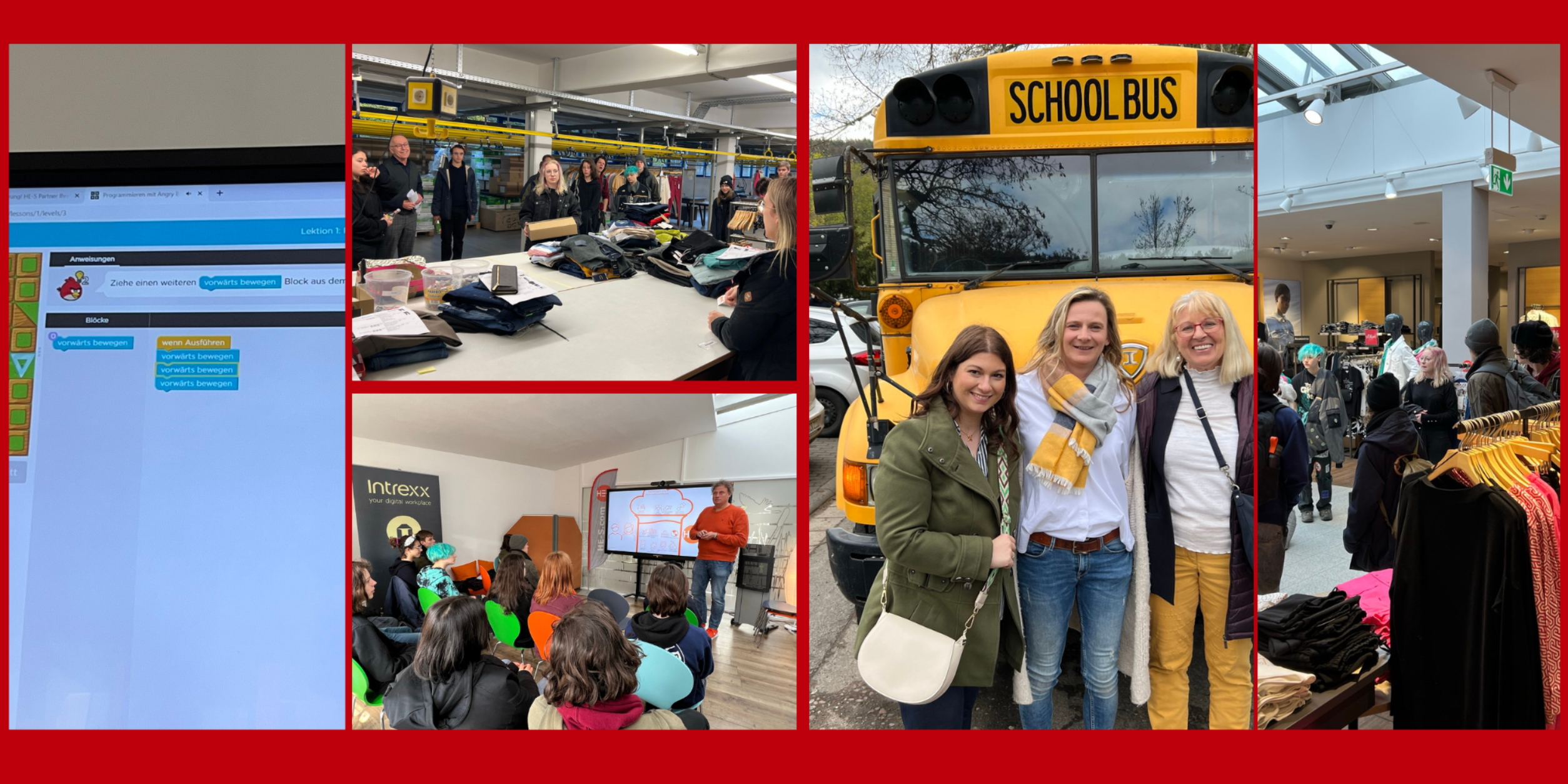 US Schulbus auf Ausbildungs-Tour