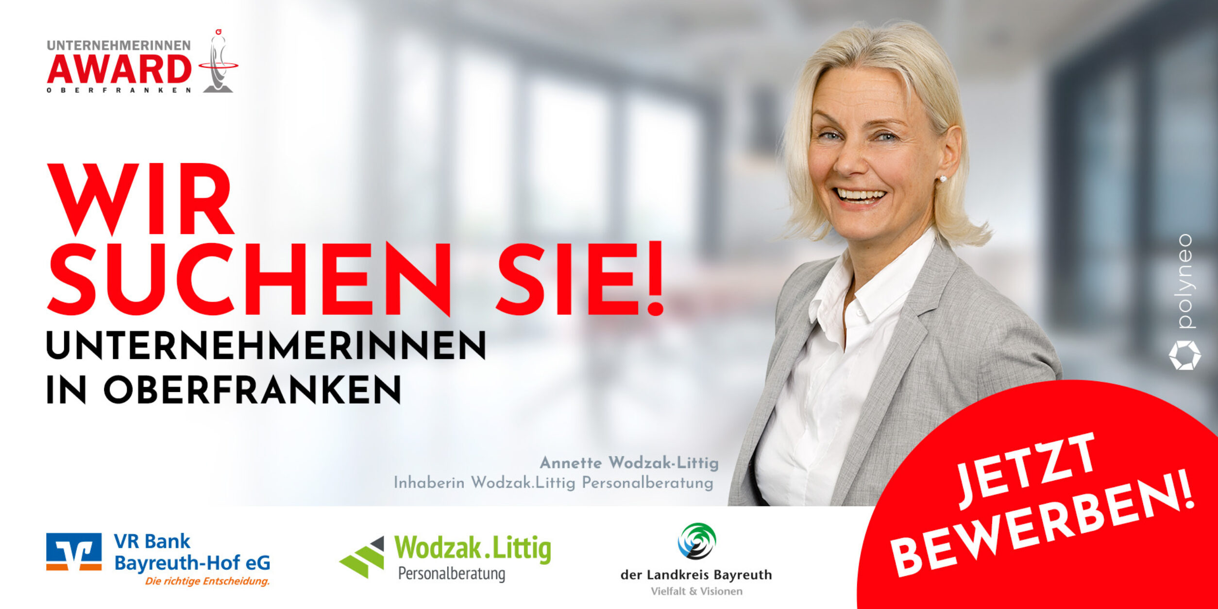 Wir suchen Sie - Unternehmerinnen in Oberfranken