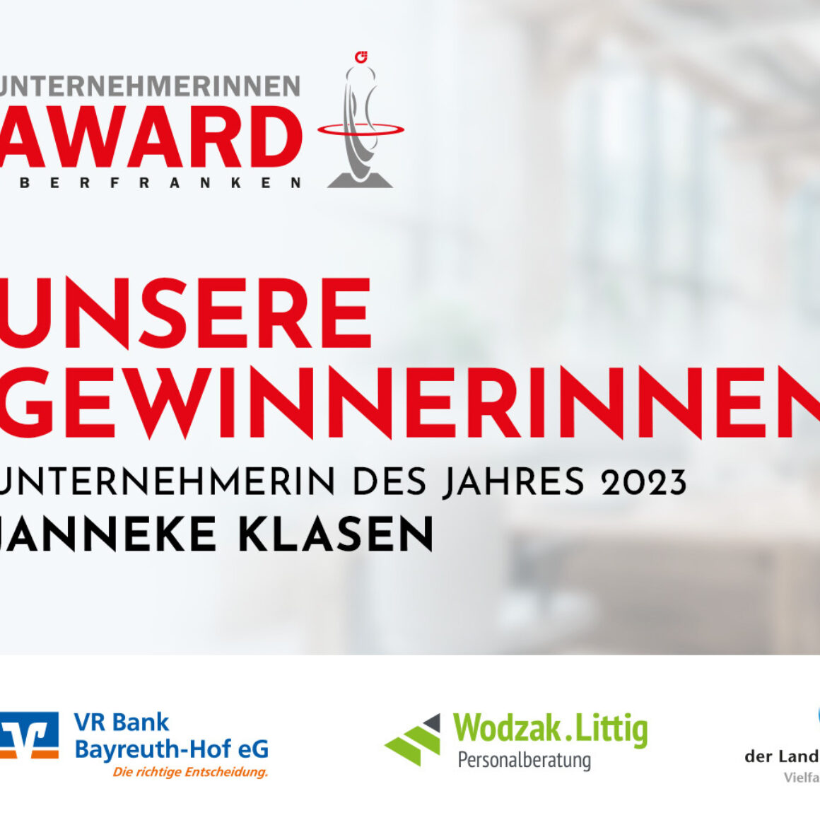Unternehmerinnen Award 2025 - Unsere Gewinnerinnen - Janneke Klasen, Hans Schmidt Werbeverpackungen GmbH