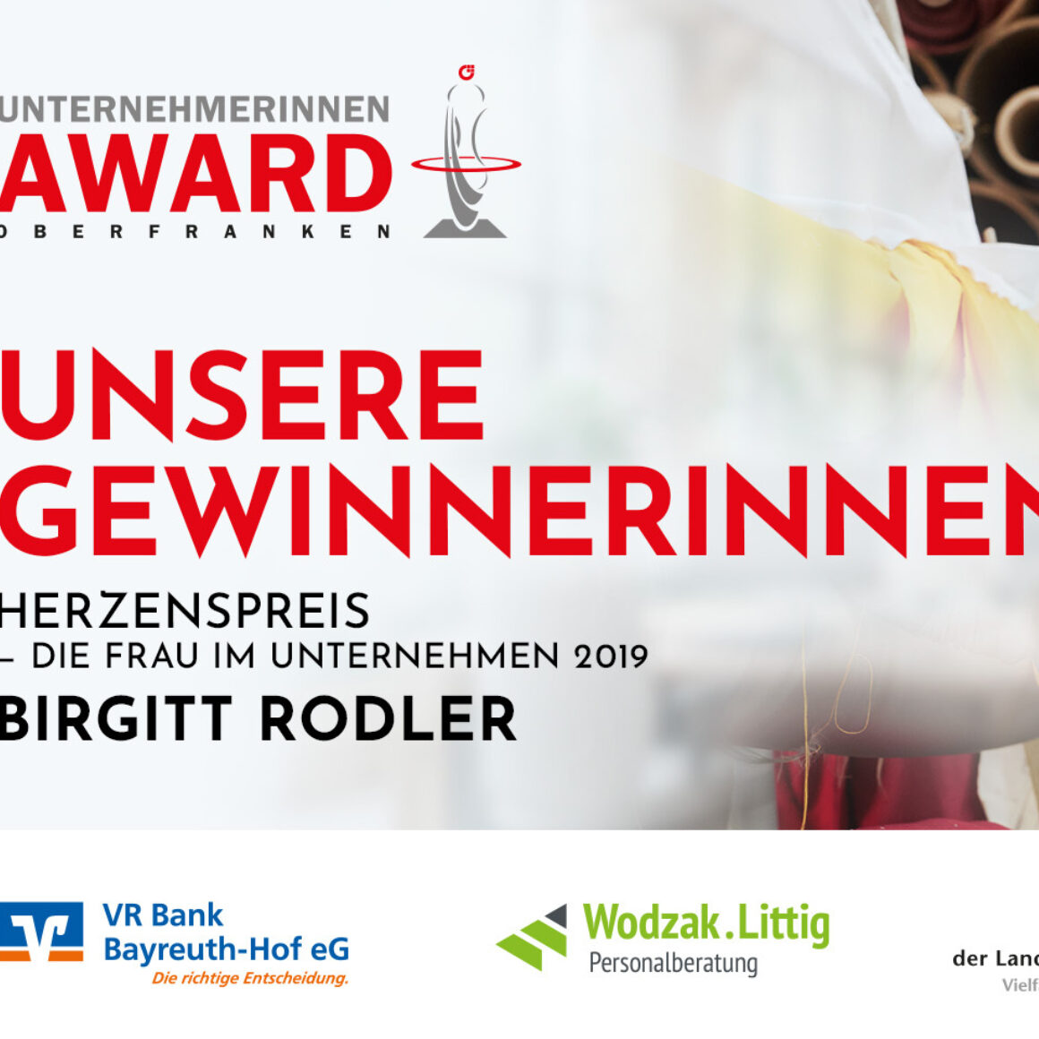 Unternehmerinnen Award 2025 - Unsere Gewinnerinnen - Birgitt Rodler, AFW Creativ-Stickerei