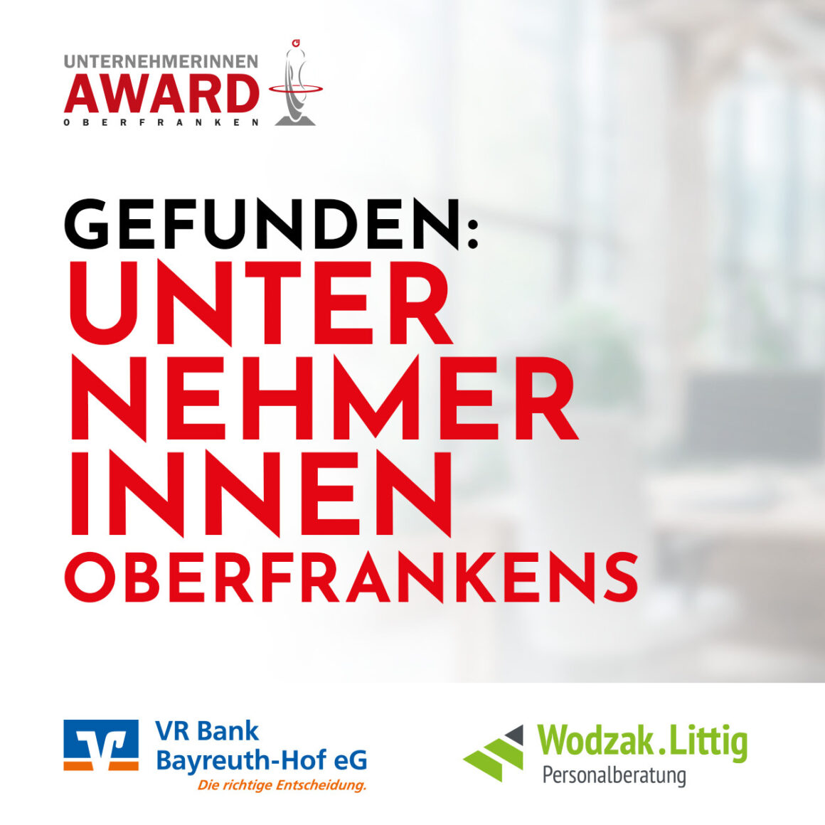 Unternehmerinnen Award 2025 Oberfranken - Gefunden: Unternehmerinnen Oberfrankens
