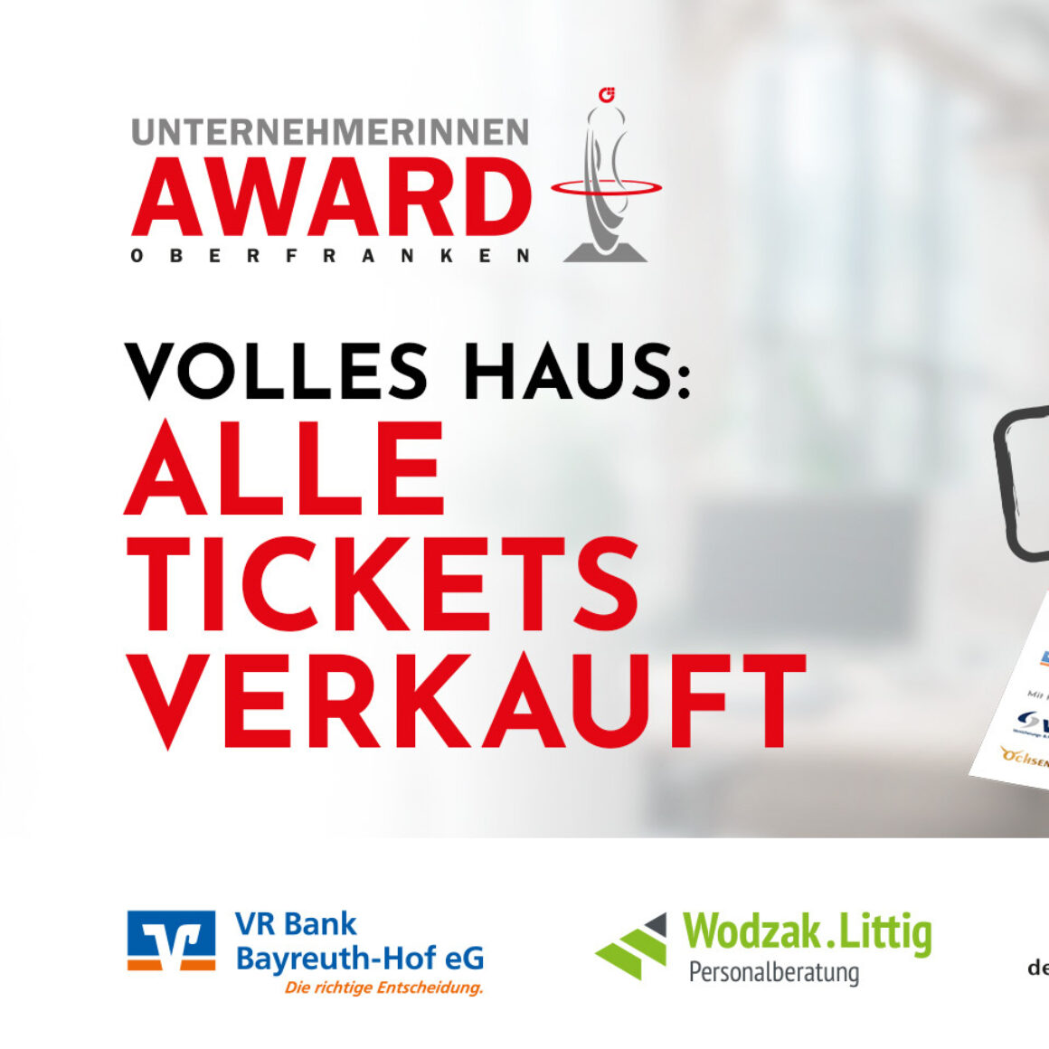 Unternehmerinnen Award 2025 - Alle Tickets sind verkauft