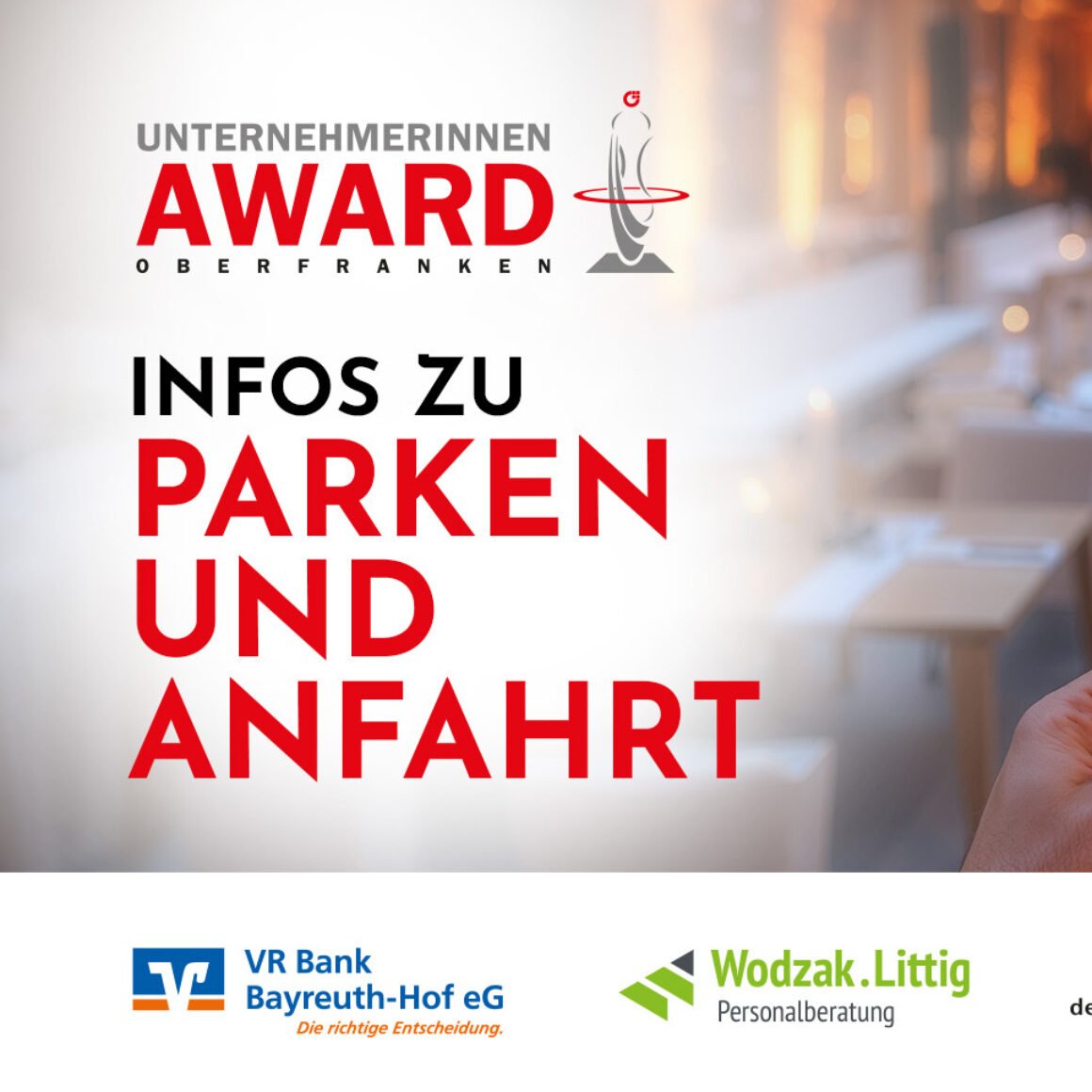 Unternehmerinnen Award 2025 - Informationen zu Anfahrt und Parken