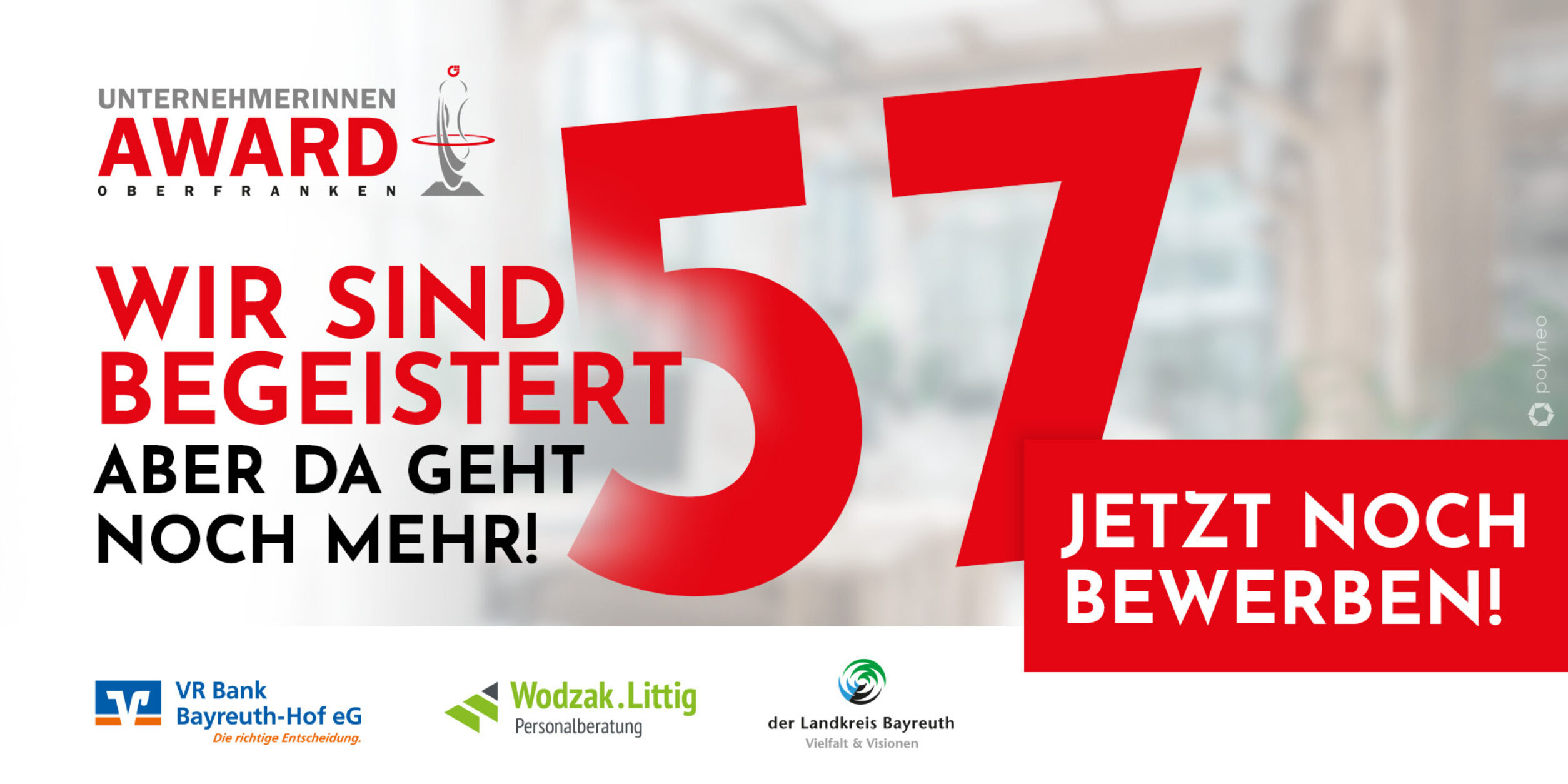 Unternehmerinnen Award 2025 - Endspurt der Bewerbungsphase