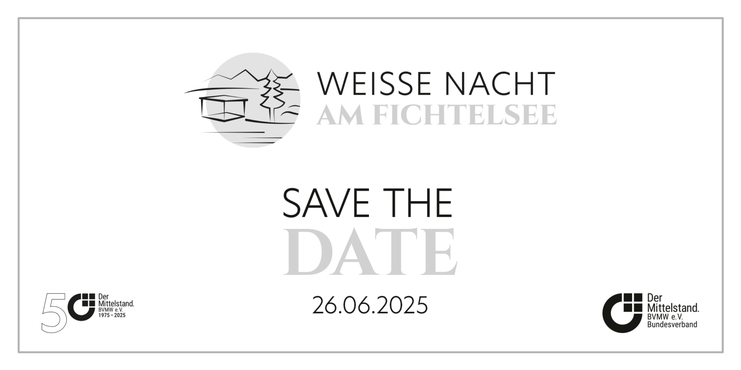 Titelbild zum Save the Date Beitrag der Weißen Nacht 2025 am Fichtelsee