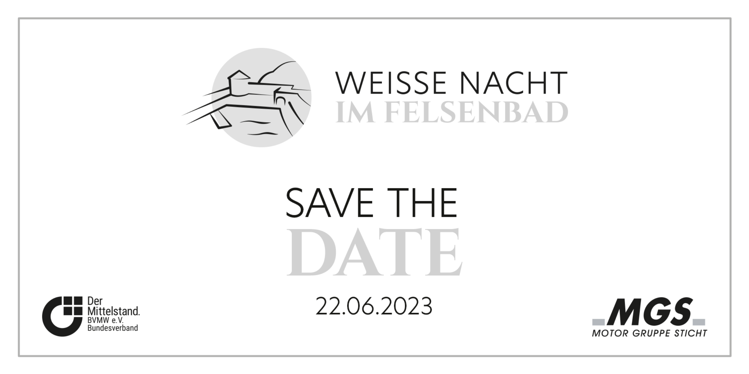 Save the Date - Weiße Nacht im Felsenbad 2023