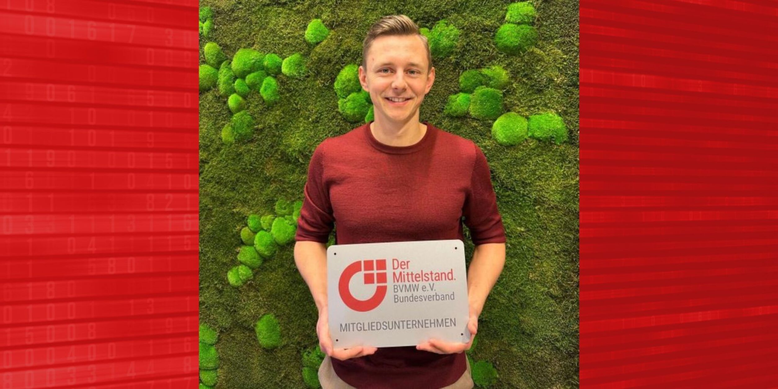 Portrait C Krone, Levion mit BVMW Mitgliedsplakette