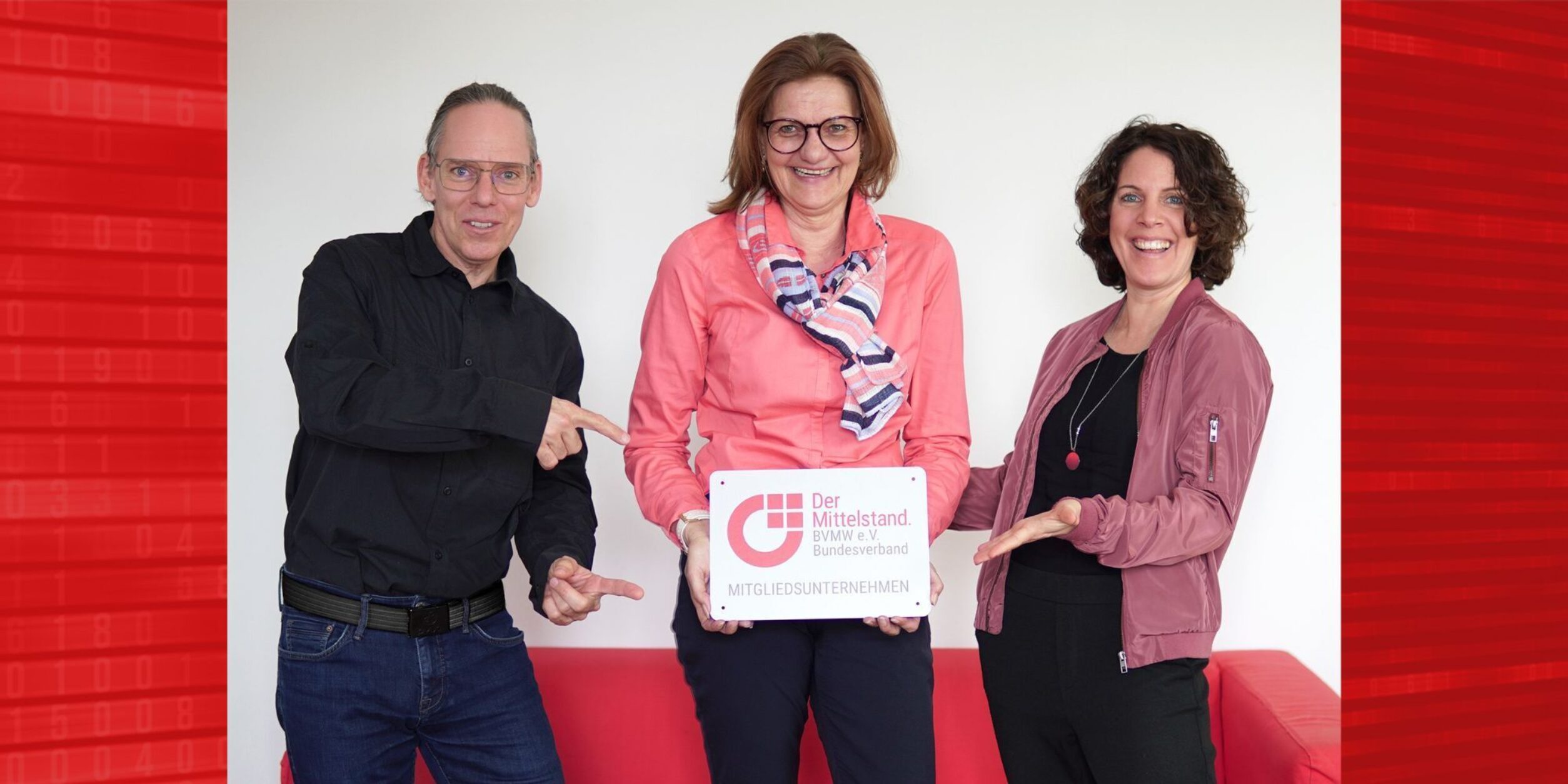 Thomas Federkiel, Geschäftsführer, Nadja Satzger/BVMW, Daniela Schreyer, Geschäftsführerin