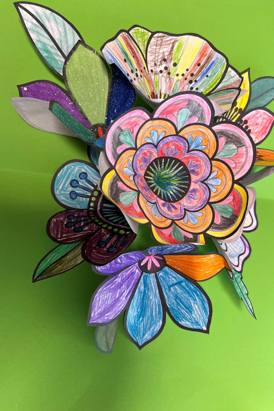 Gebasteltes Bild der Kinder