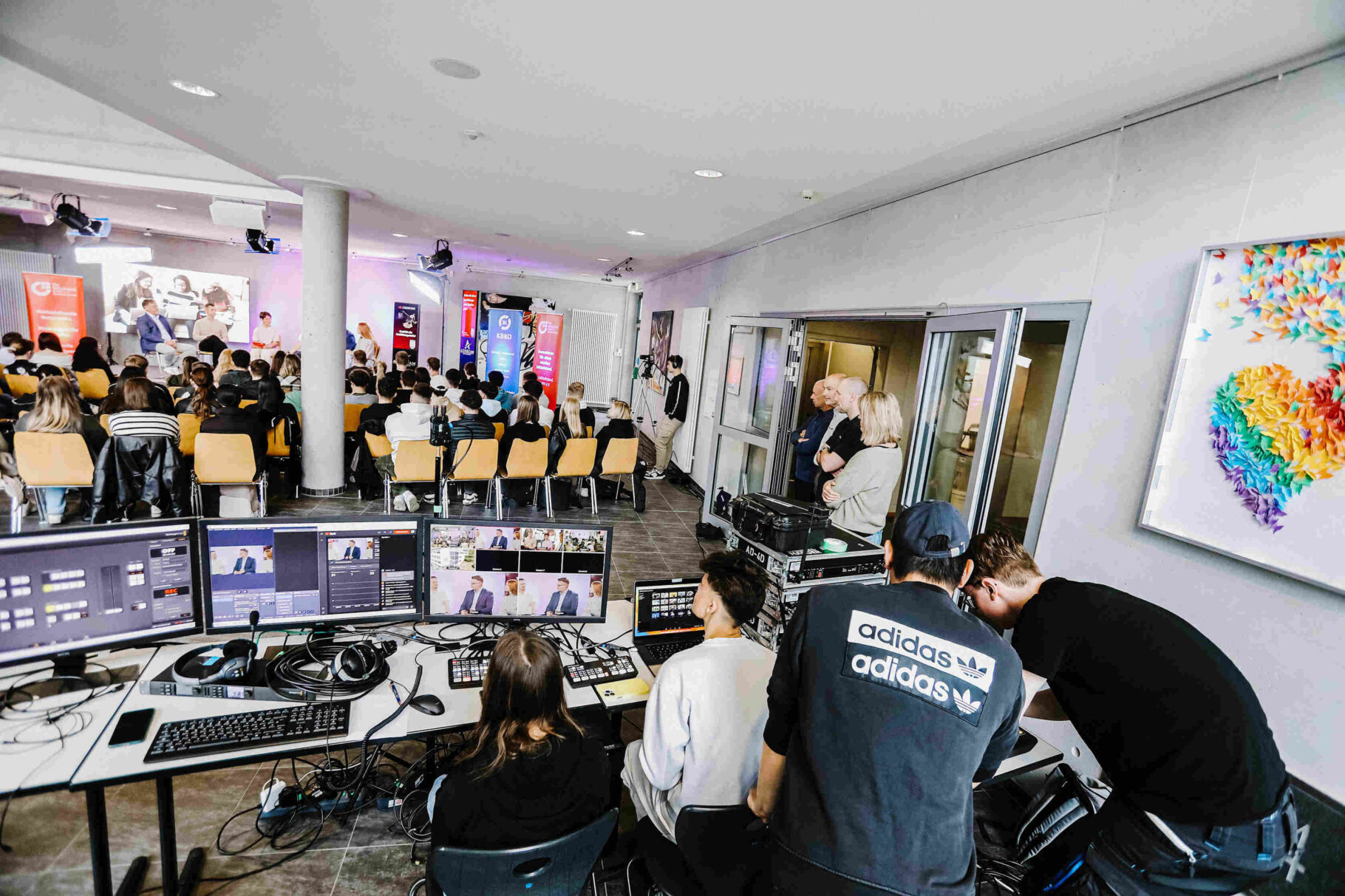 Die Technik für die Aufnahme der Podiumsdiskussion