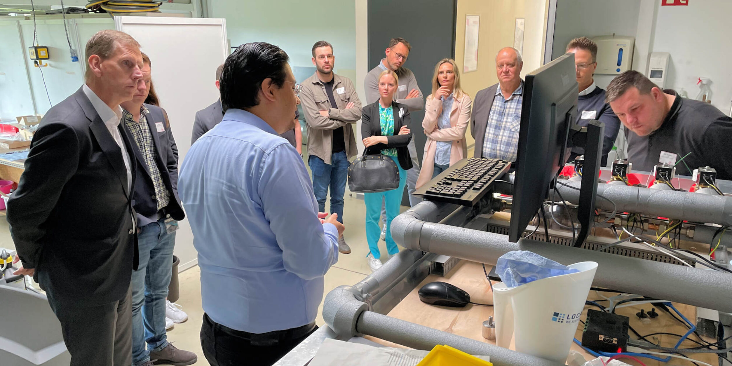 Teilnehmer bei der Besichtigungstour