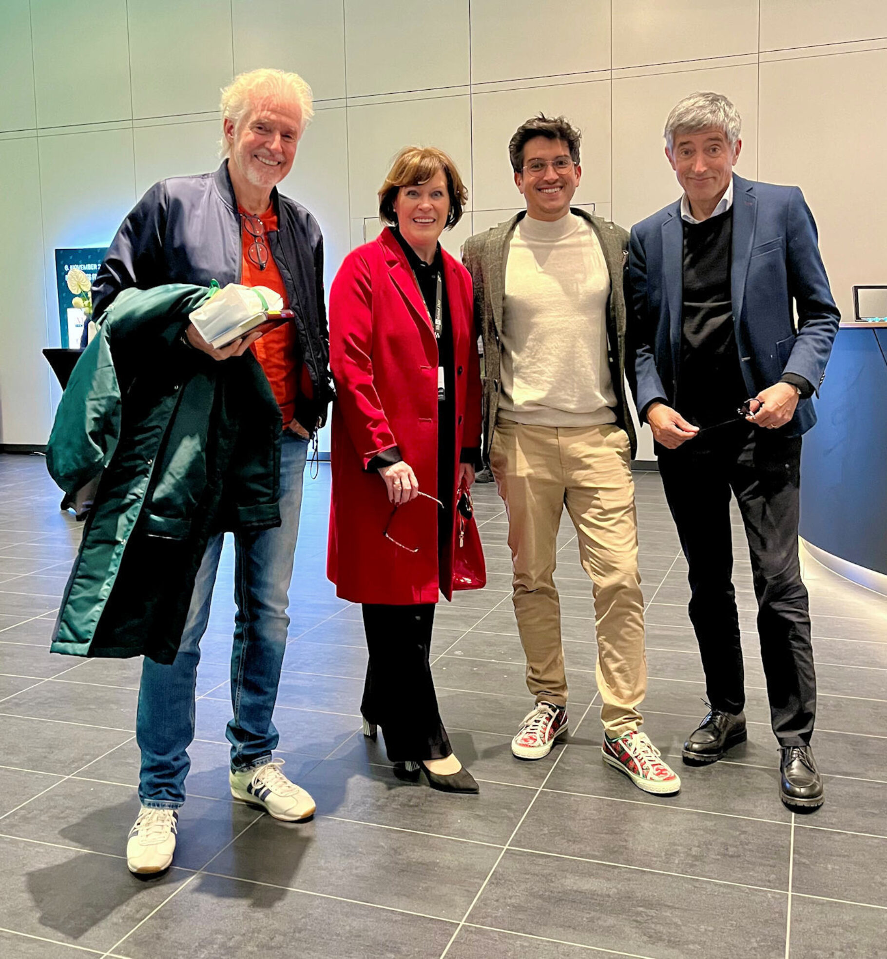 Dagmar Mayer mit Ranga Yogeshwar und Frank Schätzing