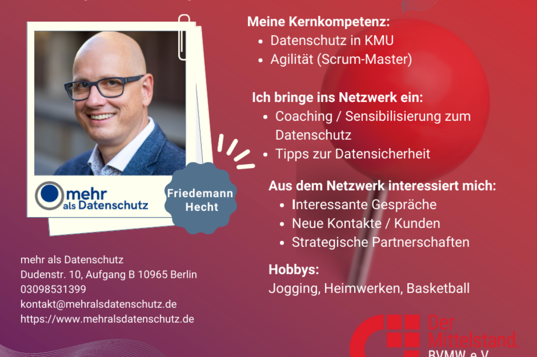 mehr als Datenschutz - Friedemann Hecht