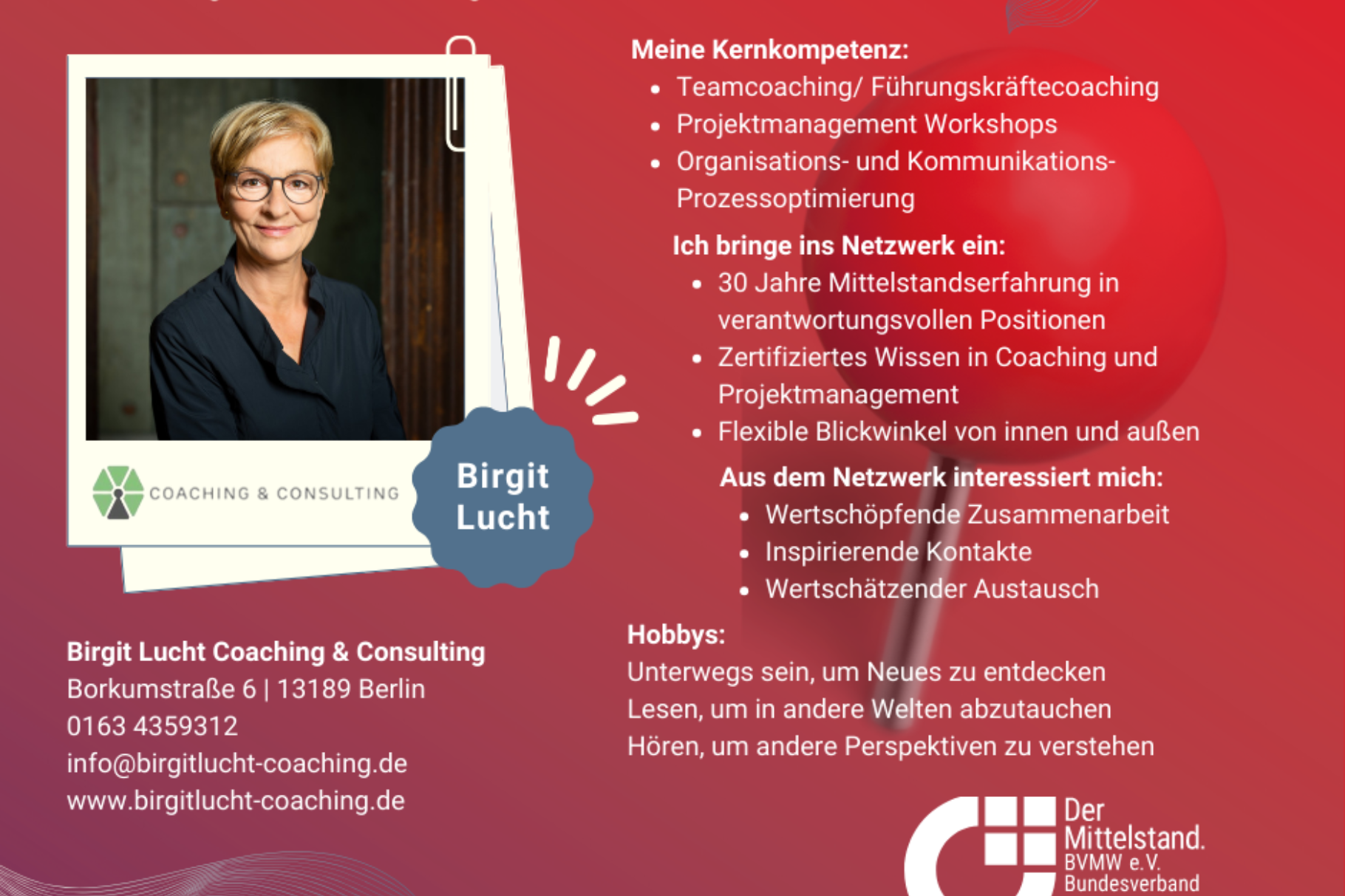 Lucht Coaching - Birgit Lucht
