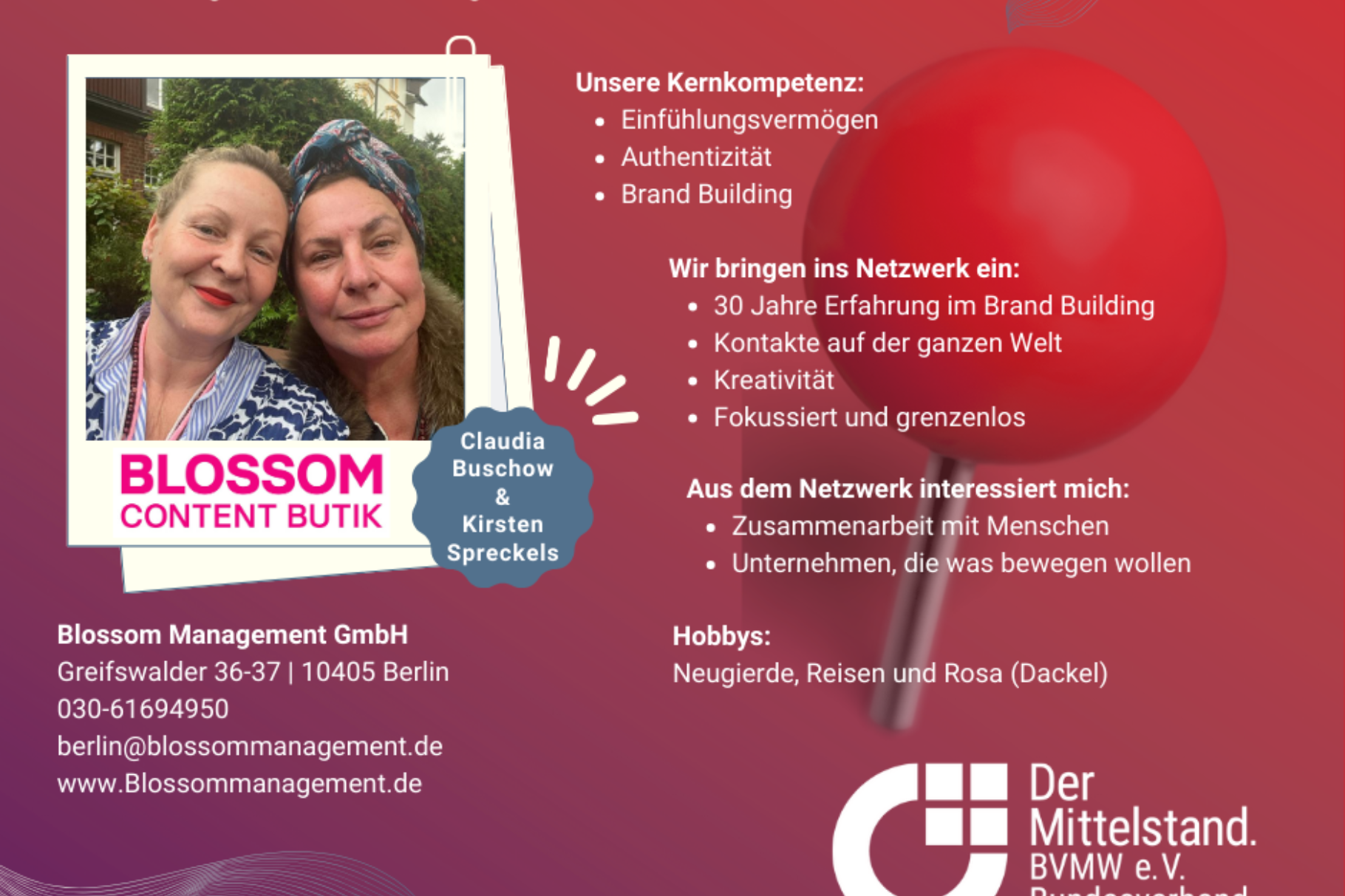 Blossom - Claudia Buschow & Kirsten Spreckels