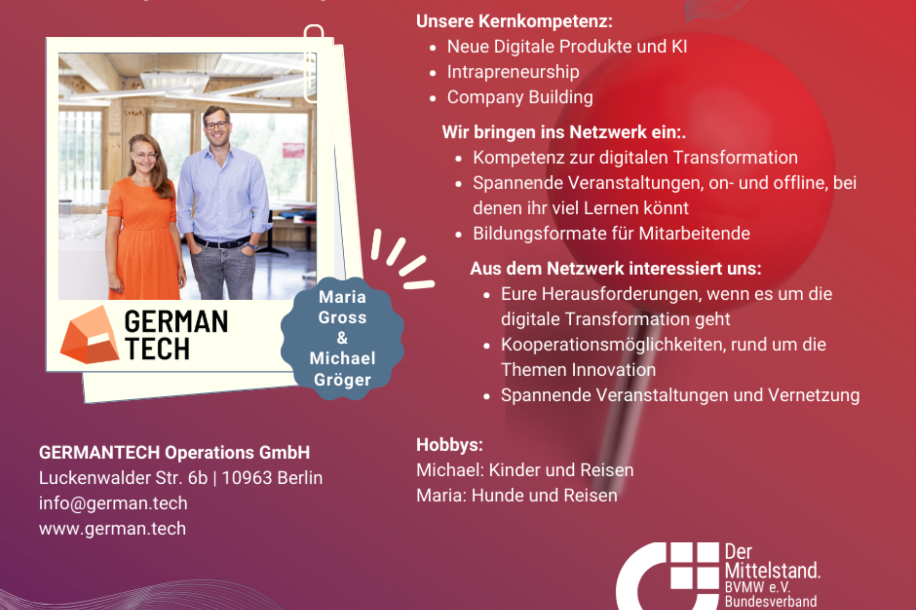 German tech - Maria Gross & Michael Gröger