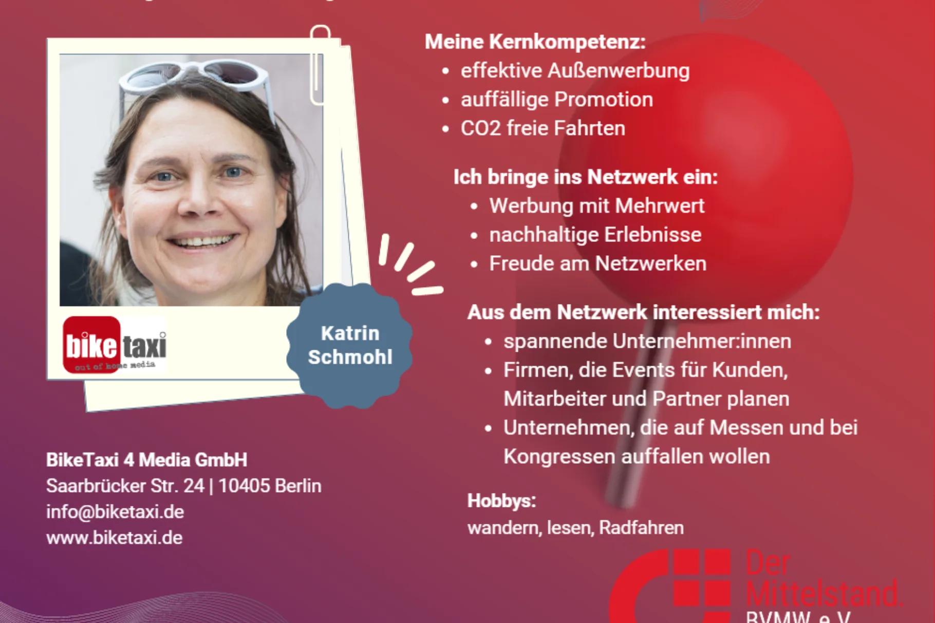 Bike Taxi - Katrin Schmohl