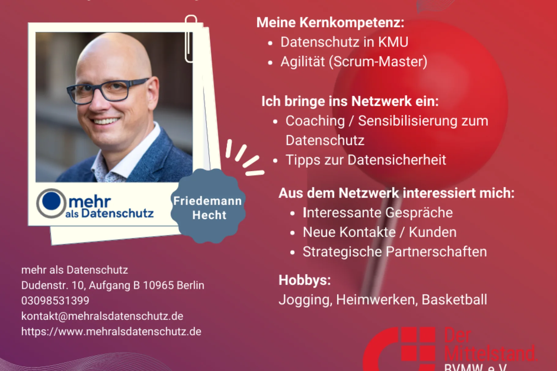 mehr als Datenschutz - Friedemann Hecht