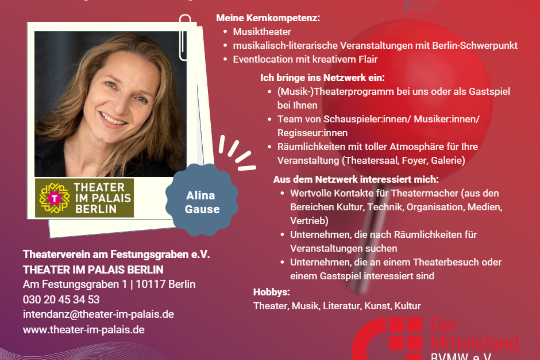 Theaterim Palais Berlin - Alina Gause