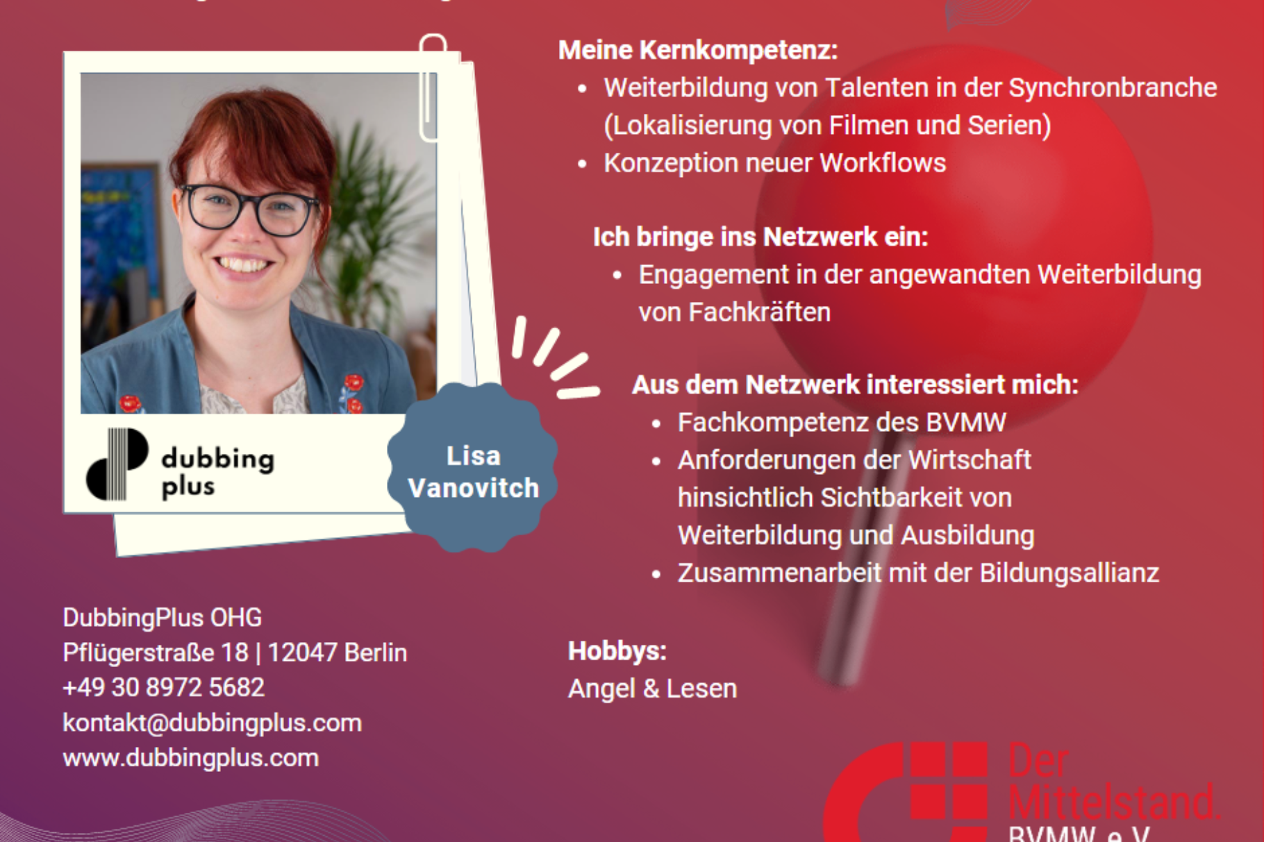 dubbingplus - Lisa Vanovitch