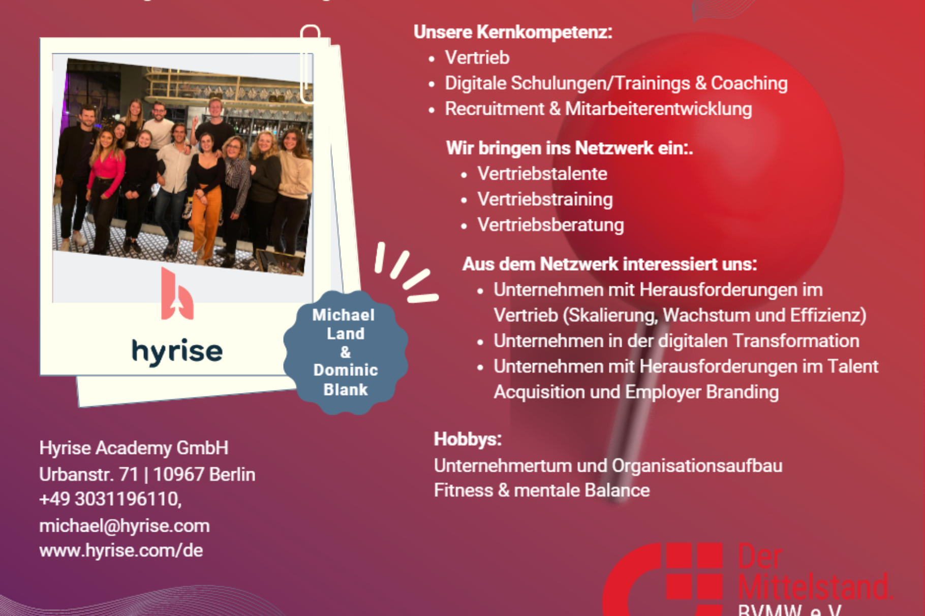 Hyrise Academy GmbH- Michael Land