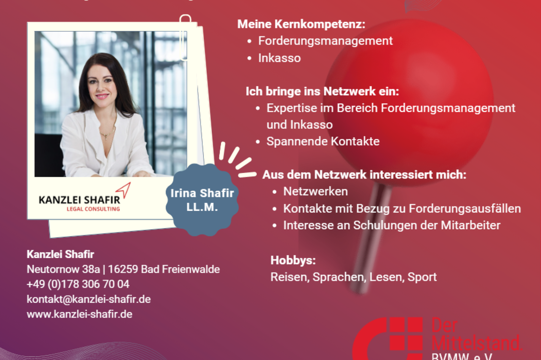 Kanzlei Shafir - Irina Shafir