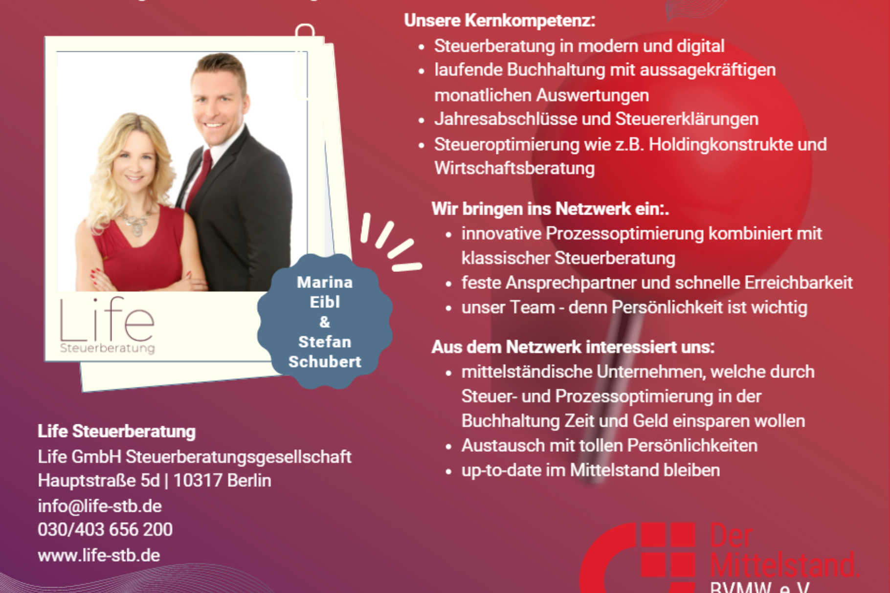 Life Steuerberatung - Marina Eibl & Stefan Schubert