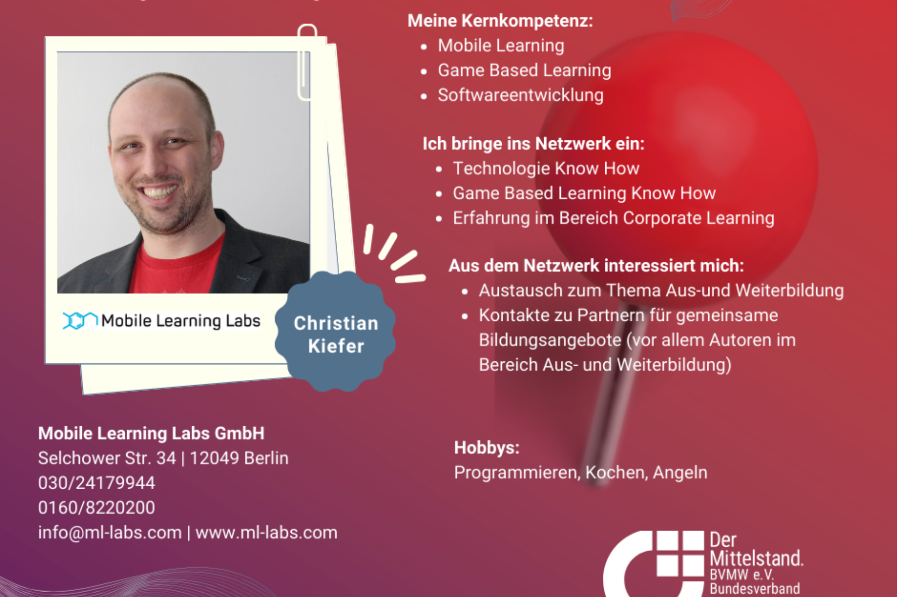 Mobile Learning Labs GmbH - Christian Kiefer