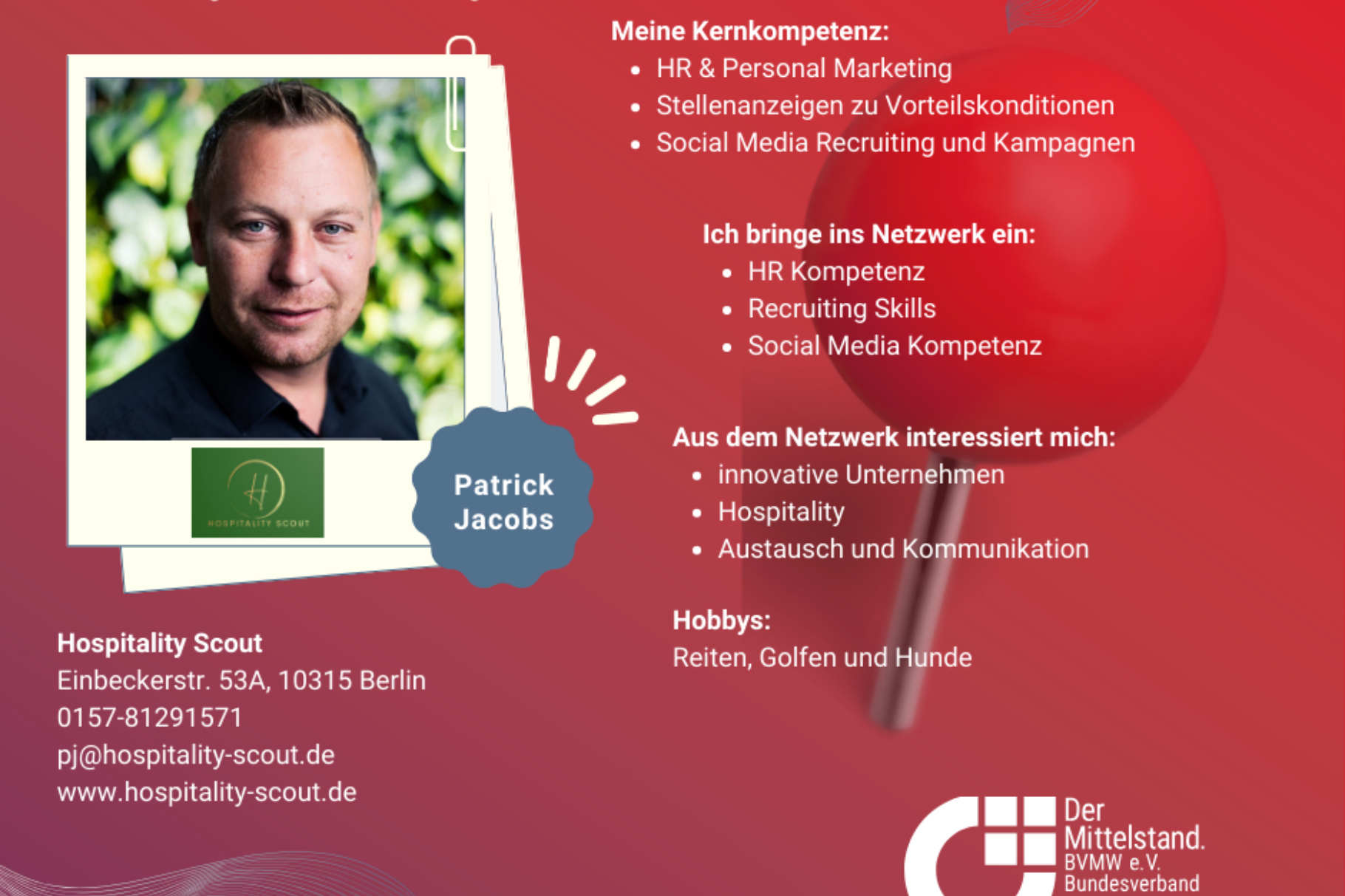 Hospitality Scout - Patrick Jacobs