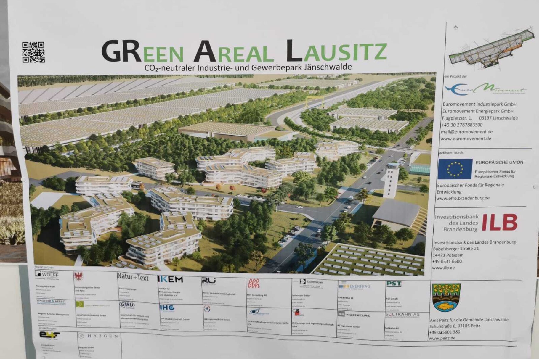 Planungsplakat des Industrieparks GRAL