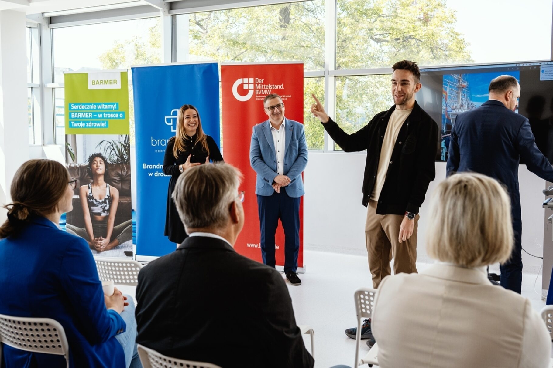 Eindrücke aus dem Treffen vom BVMW, Brandmed und Tomasz Sobania.