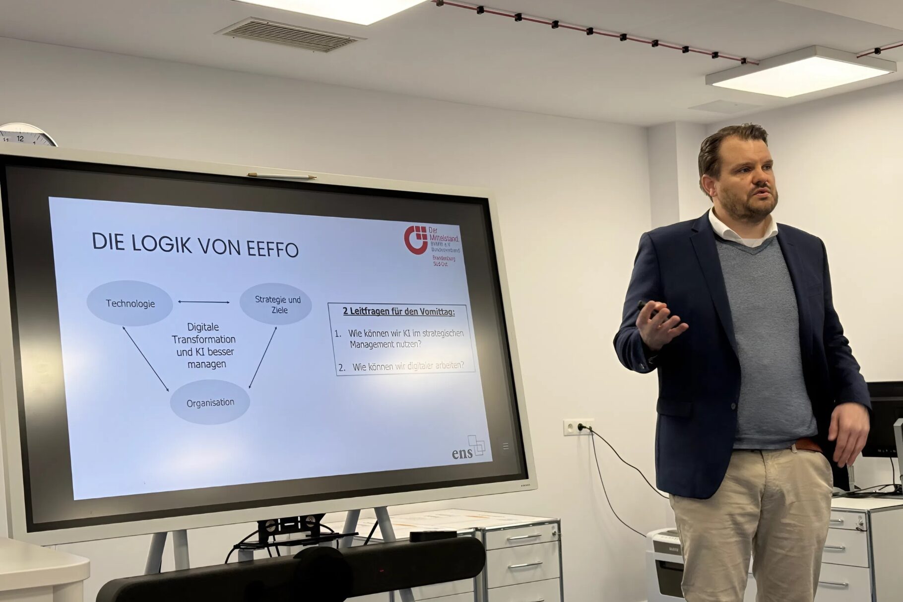 Redner der Veranstaltung.