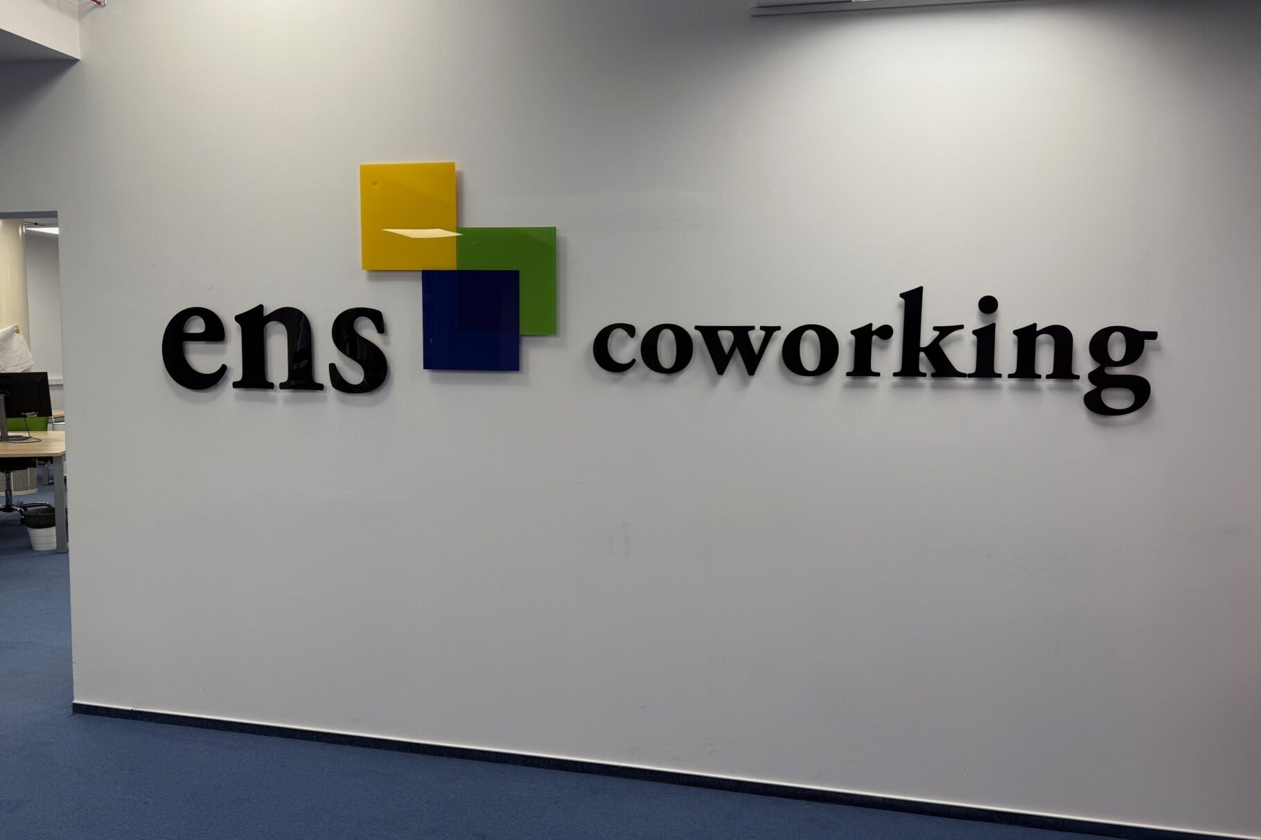 Firmenlogo ens coworking, Partner der Veranstaltung.