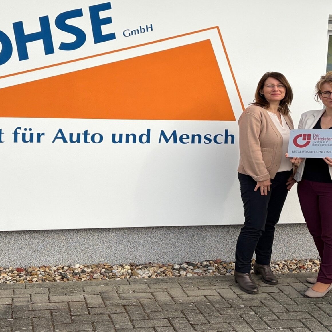 Geschäftsführerin Jaqueline Lohse und Carsten Böhm (BVMW EE)