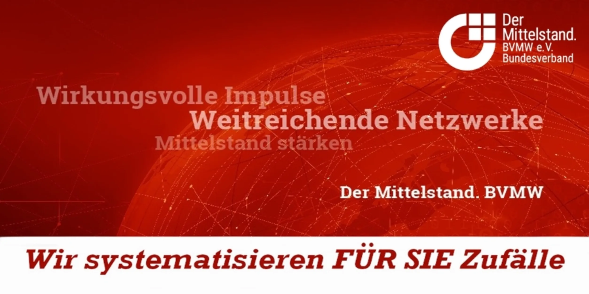 Grafik mit dem Zitat "Wir systematisieren für Sie Zufälle"