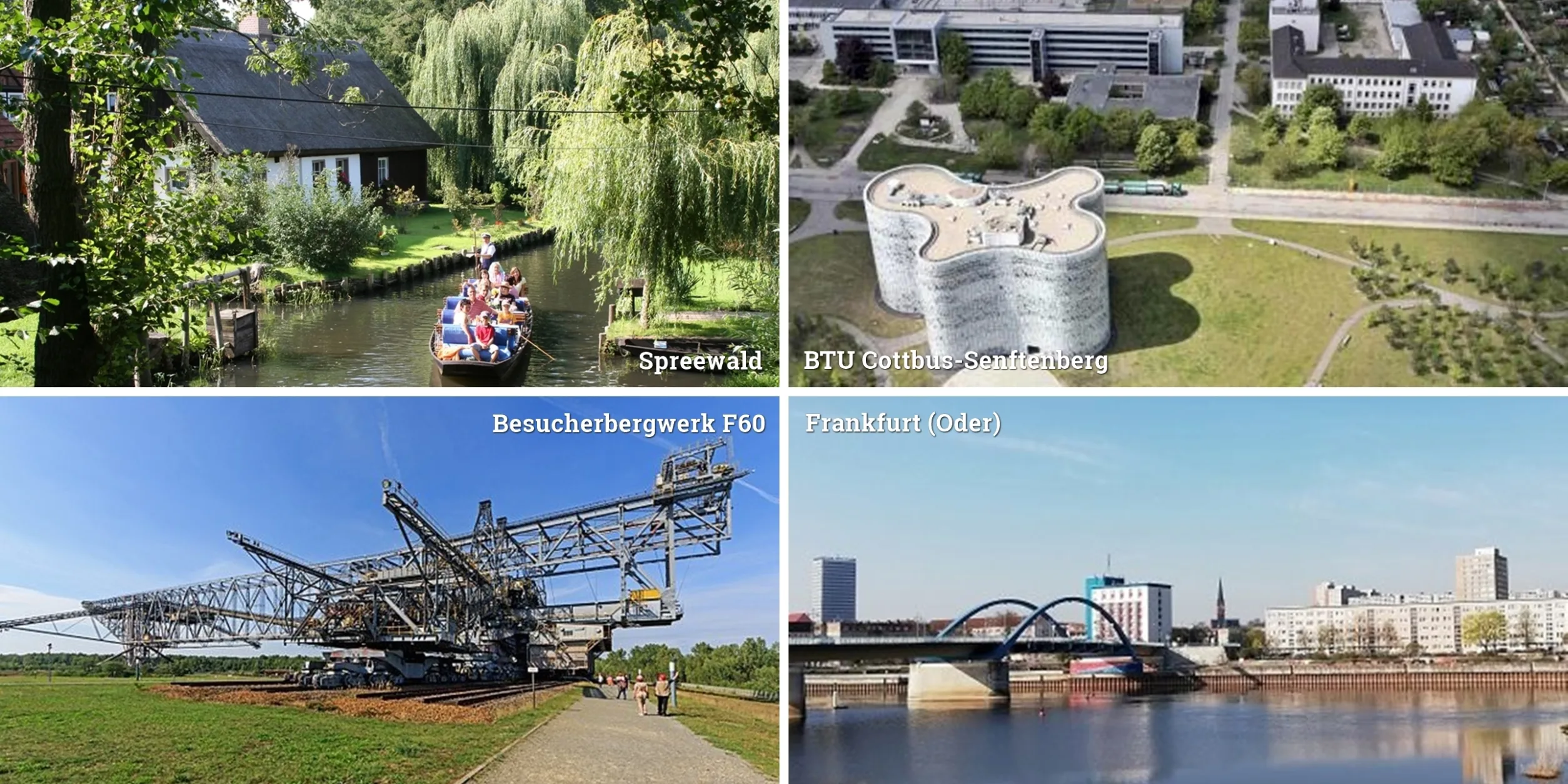 Brandenburg Süd-Ost: Spreewald, BTU Cottbus-Senftenberg, Besucherbergwerk F60, Frankfurt (Oder)