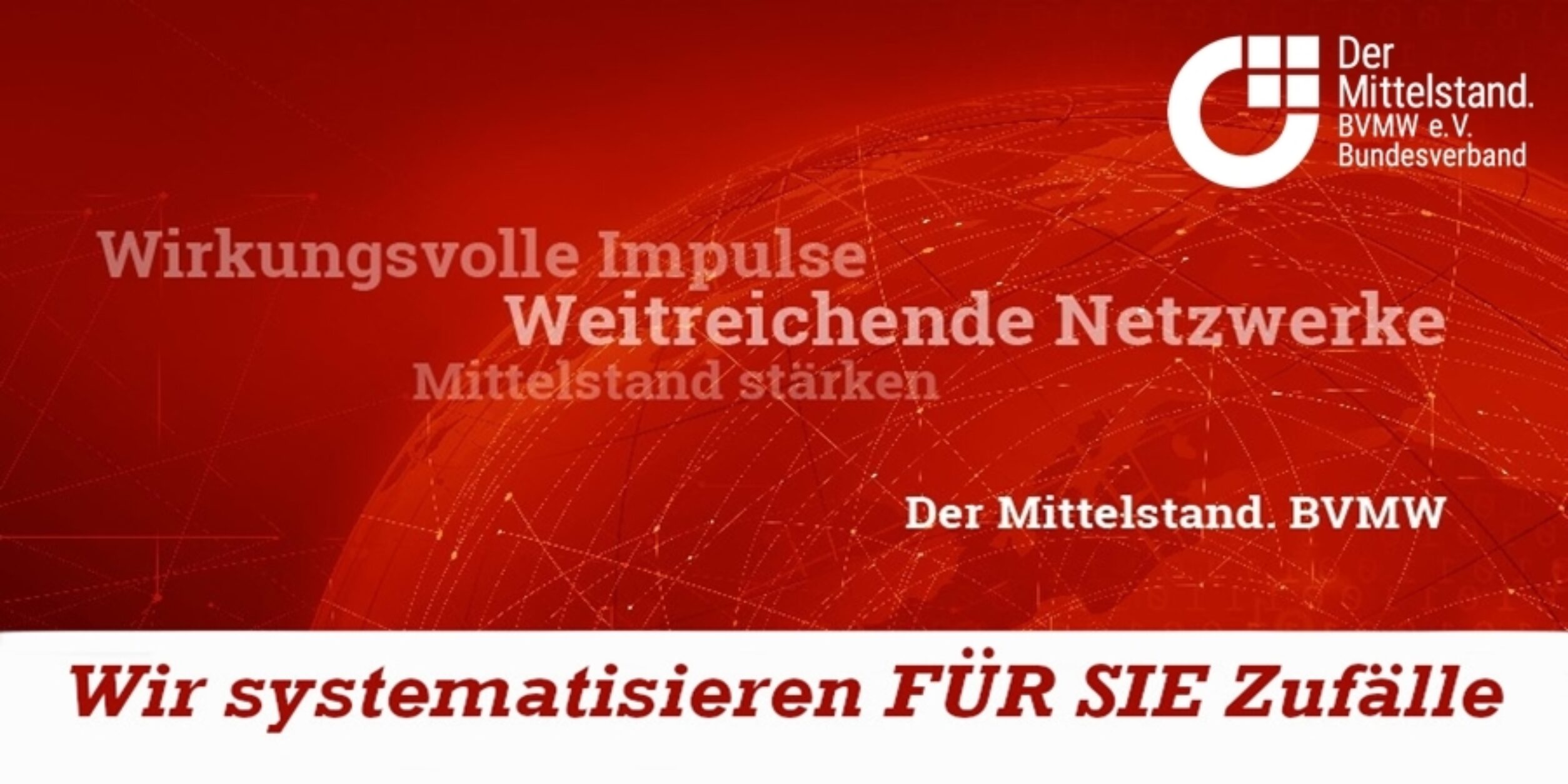 Grafik mit dem Zitat "Wir systematisieren für Sie Zufälle"