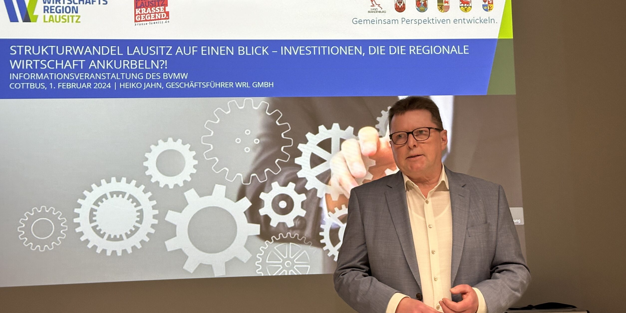 Heiko Jahn (WRL GmbH) gibt Einblicke in den Strukturwandel Lausitz