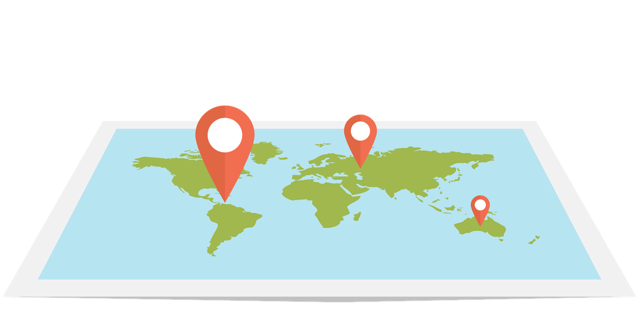 Standorte verteilt auf der Welt