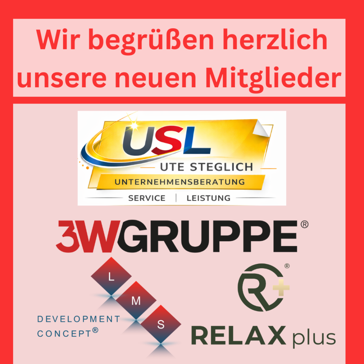 Wir begrüßen herzlich unsere neuen Mitglieder 1