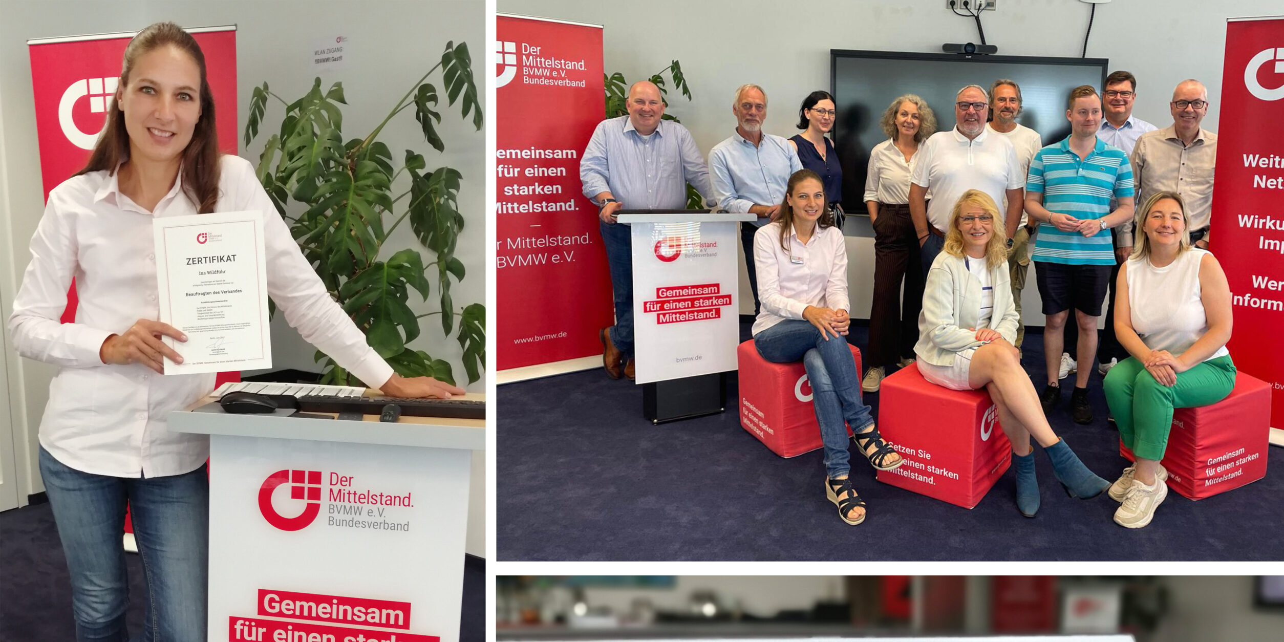 Ina Wildführ mit den neuen Kollegen.